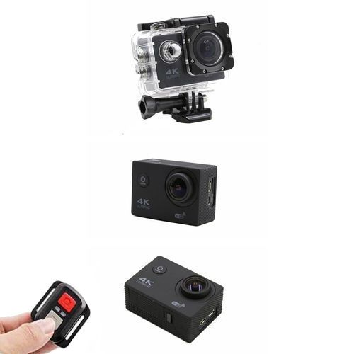 كاميرا رياضية واي فاي 4K Ultra Extral HD 2 بوصة LCD - أسود