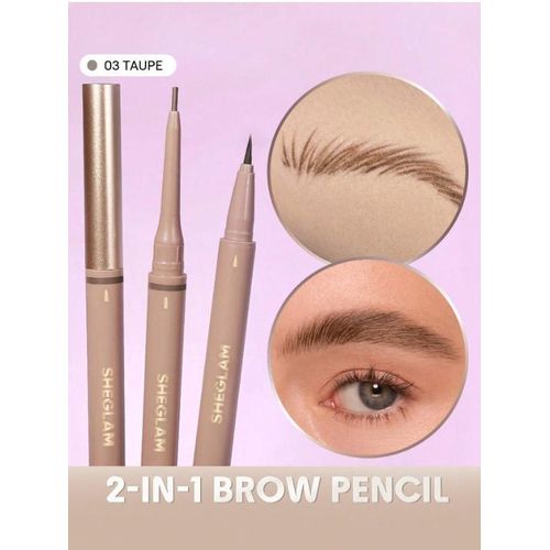 Originall-Shein Brows On Demand 2 In 1 Brow Pencil Taupe Waterproof Sweat Proof Long Lasting Eyebrow Pen & Cream Gel