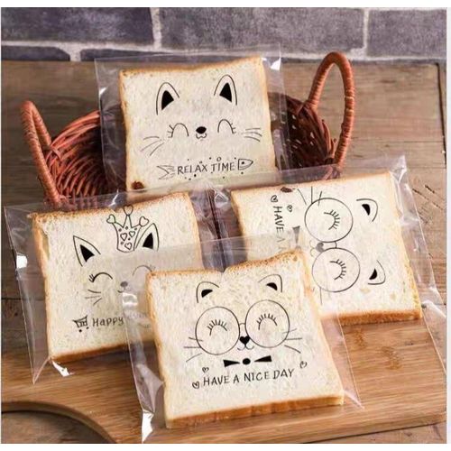 Clear self-adhesive plastic bags suitable for packaging cookies candy chocolate and baked goods charming cellophane treat bags versatile for any occasion (Pack of 100).