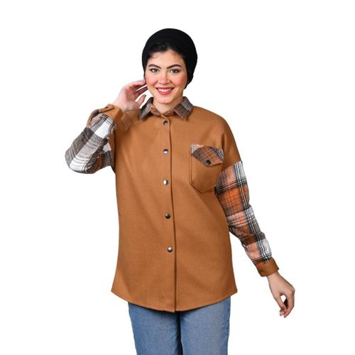 Woman Shirt Gogh Checkered Sleeves - Havan