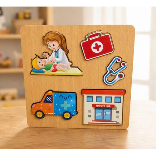 Safwa Toys Educational Paramedic Puzzle for Kids to Learn About the Paramedic Profession and First Aid, Educational Construction Toy for Developing Focus and Cognitive Skills, Suitable for Children Aged 3 Years and Up