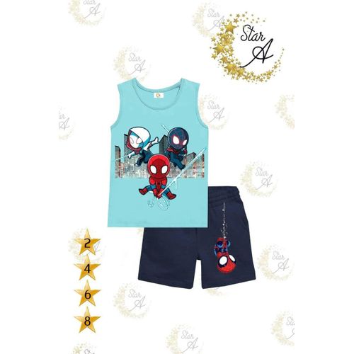 Set Of 2 Pcs Sleeveless Summer Outfit For Boys