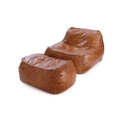 Beanbag chair and buffy leather