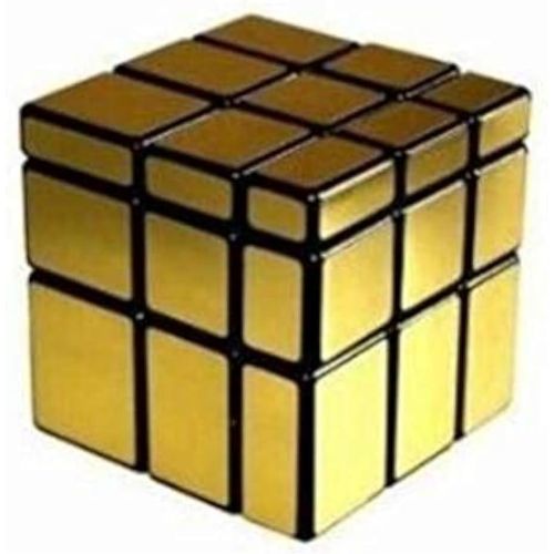 Shengshou 3 x 3 x 3 Mirror Brain Teaser Speed magic Cube Puzzle Gold 60mm -m172