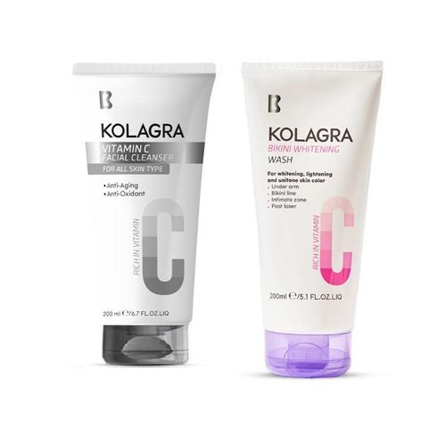 غسول الوجه بفيتامين C + غسول تفتيح منطقة البكيني 200 مل