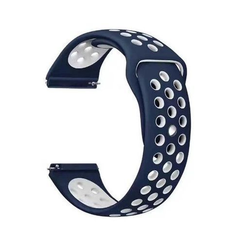 Replacement Silicone Strap 22mm For Huawei GT3 46MM 2022 - White/Blue