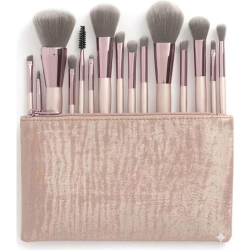 Lavish Elegance 15 Piece Brush Set With Bag Multicolour