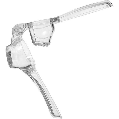 Luxury Garlic Press with Soft Ergonomic Handle Easy Squeeze (Transparent)