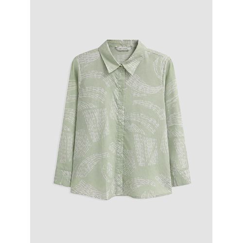 Patterned Poplin Women's Shirt