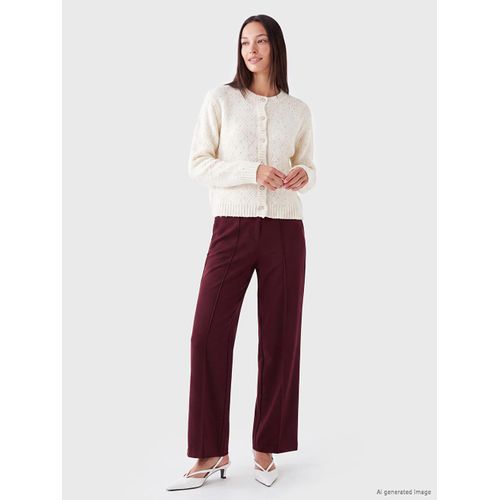 Crew Neck Patterned Women's Knitwear Cardigan