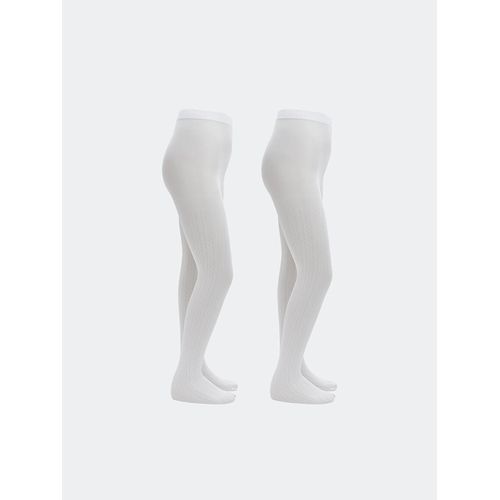 Patterned Girl's Thin Tights 2 Pack