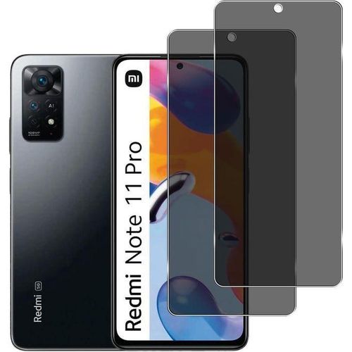 9H Tempered Glass Privacy Screen Protector for Xiaomi Redmi Note 11 Pro, Scratch Resistant, Bubble-Free, and Provides Privacy During Use - 2 Pieces