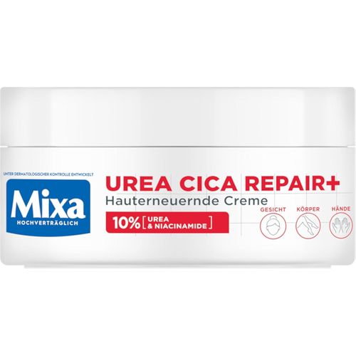 Mixa Highly Concentrated Moisturiser for Face Body and Hands for Dry and Cracked Skin with Urea and Niacinamides Urea Cica Repair 150 ml
