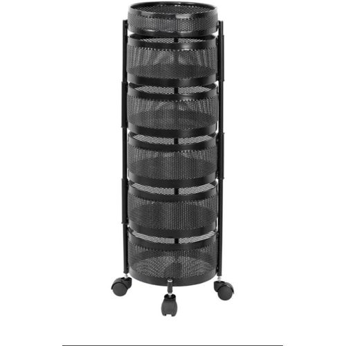 Turbo Metal Divided Into 5 Units With Wheels, Black - Heavy