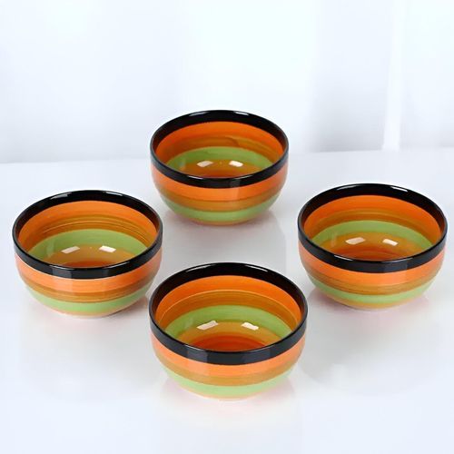 Ceramic Bowl - Imported small rice dish, thick 15cm x 7.5cm versatile tableware and oven-safe, stylish multi-color cookware for all dining occasions, heat resistant and durable design. (4 )