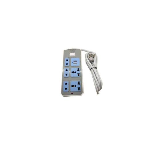 2500W 5-Port Power Strip with 2 USB Ports 220V