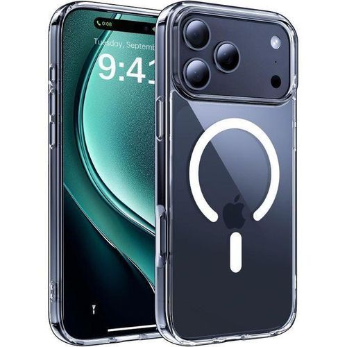 Magnetic case for iPhone 17 Pro, anti-slip, military-grade drop protection, camera protection, slim matte shockproof protective case for iPhone 17 Pro, clear