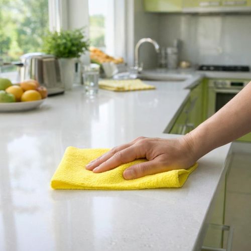 Economic Cleaning Cloth for All Surfaces, Super Absorbent Reusable Household Wiping Cloth, Long-Lasting Non-Scratch Kitchen & Home Cleaning Towel, Pack of 3, Yellow