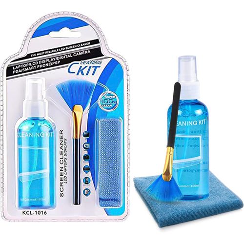 LCD Screen Cleaning 3 in 1 Screen Cleaner with Spray Cloth Brush Clean Tool for Laptops- Computers- Mobiles (LCD Screen Cleaning 3 in 1 Screen Cleaner with Spray Cloth Brush Clean Tool)