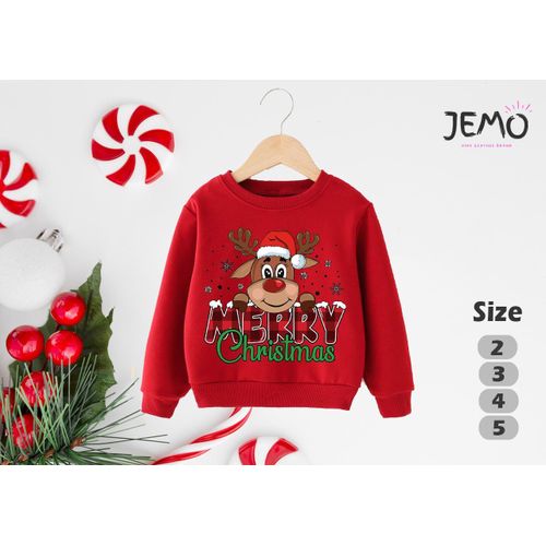 سترة بكم طويل مبطنة لعيد الميلاد للأولاد والبنات