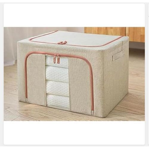 Organizer 100L Foldable Metal-framed Box Single Piece (Beige)