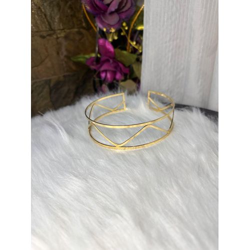 قلادة مايا للرقبة من الستانلس ستيل النقي المطلي بالذهب (تصميم 7)