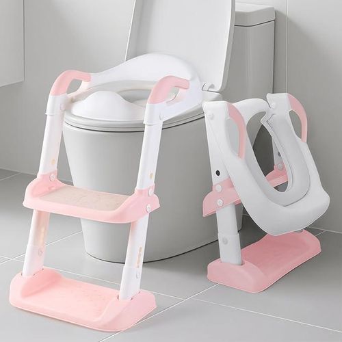 Children's potty ladder with a comfortable base – foldable and non-slip toilet training seat