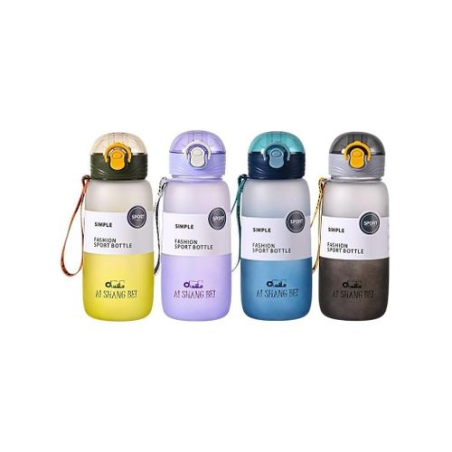 Sports Water Bottle, Available in Multiple Colors, Fashion Design with Secure Lid and Carrying Strap 850 ML