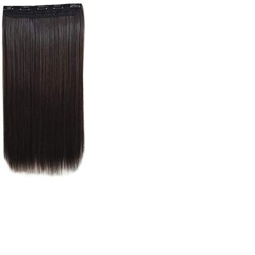 Synthetic Hair Extension Long Straight In Black Color