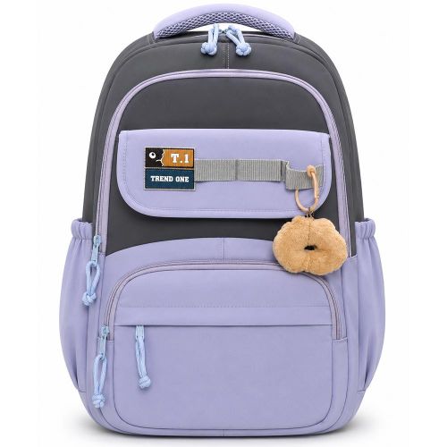 School Backpack for Boys & Girls, Large Student Backpack with Multiple Compartments, Front Zipper Pocket, Side Bottle Pockets, Comfortable Carry Handle, 46*31*19 CM