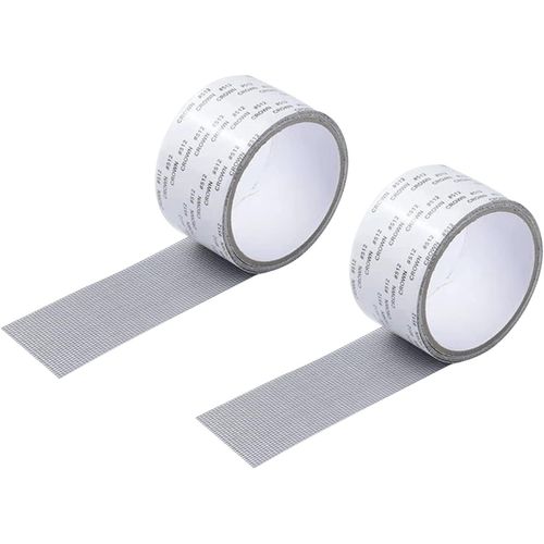 2 Rolls Screen Patch Repair Kit Window Screen Repair Stickers Fiberglass Mesh Patch Prevent Mosquitoes Insects Repair Tape For Window Screen And Screen Door Tears Holes Screen Repair Kit (Gray)