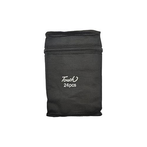 Dual Tip Art Markers Set 24 pcs - Vibrant Colors for Kids & Adults, Ideal for Coloring, Sketching, Drawing, and Painting, Includes Carry Case - Permanent Twin Head Sketch Pens