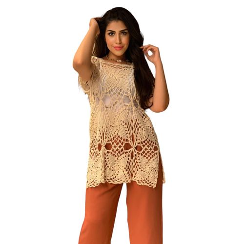 Blouse Barn Handmade Macrame Top