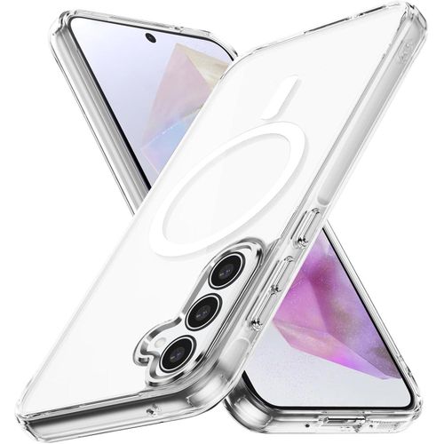Hard Case for Samsung Galaxy A35 5GCompatible with Magsafe Wireless Charging Magnetic Yellowing Resistant Transparent Case for A 35 6.6" 2024