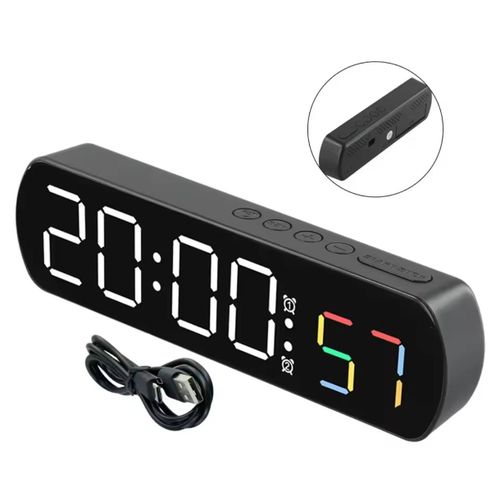 LED display multi-function digital clock AAA batteries powered creativeconnectable rectangular electronic timer 1224 hour display home decor with stopwatch function