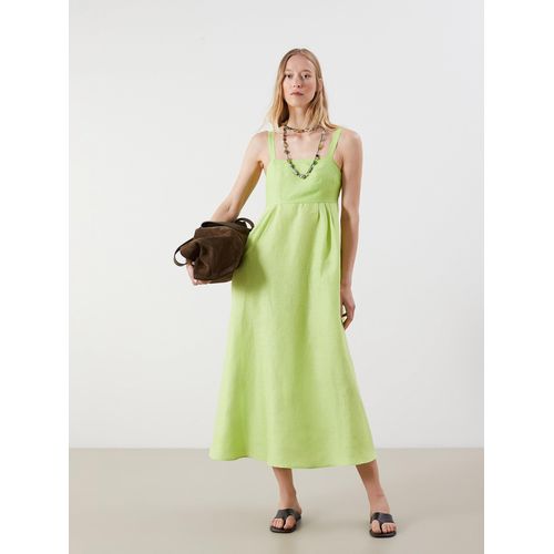 Square Neck Linen Dress