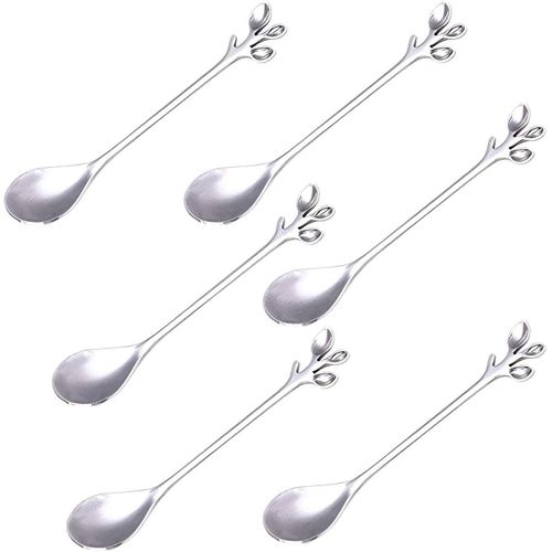 COFFEE SPOONS - Elevate your dining experience with this premium 6-piece coffee and dessert spoon set, perfect for special occasions and everyday use.