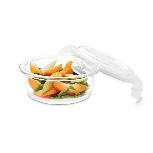 Small Glass Food Container 370ml with Airtight Lid