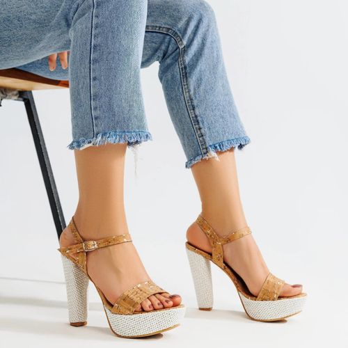 Sandal Lesh High Heel C-110-WHITE