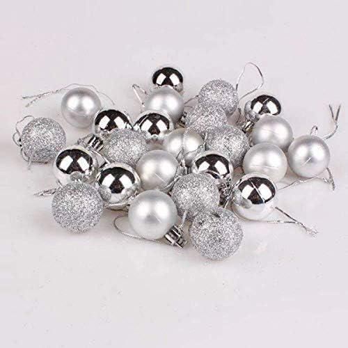 12Piece Petite Silver Ornament Set 30m Assortmen