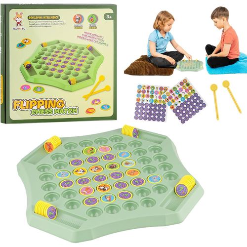 Foldable Memory Chess Game - Animal-Shaped Memory Chess Game, Memory Game for Children's Training, Chess Board Game, Board Games, Gift Idea for Children and Family (Animals)