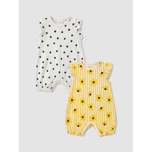 Floral Baby Girl's Jersey Jumpsuit 2 Pack
