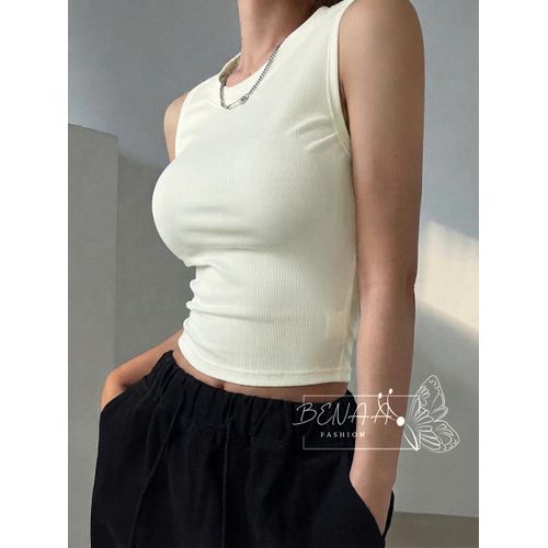 Vest Sweater for Women, Round Neck Sleeveless , Solid Color, Spring/Summer Casual Outing, Elegant Ladies' Wear