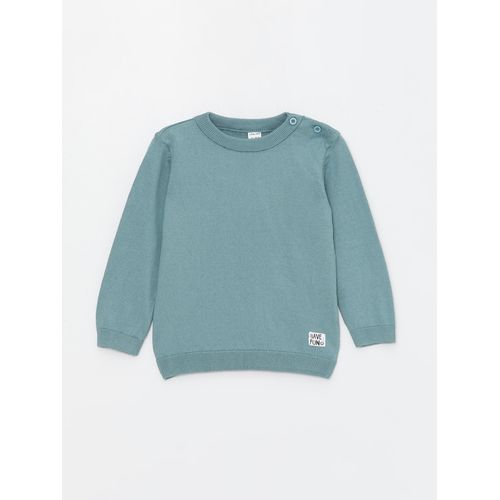 Crew Neck Long Sleeved Baby Boy Sweater