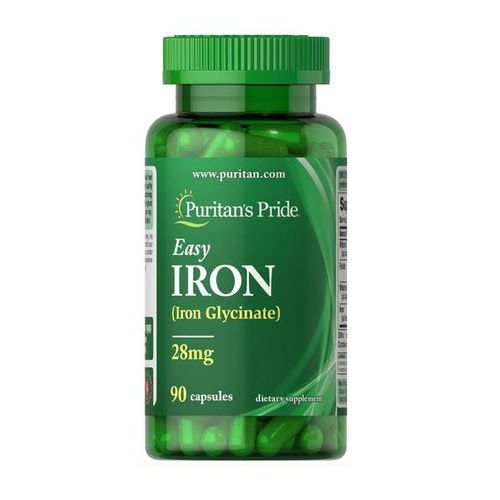 Easy Iron 28 mg (Iron Glycinate) - 90 Capsules