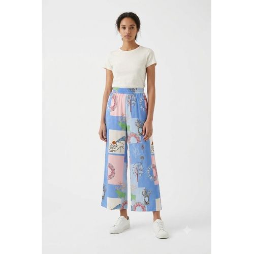 Patchwork Print Pants