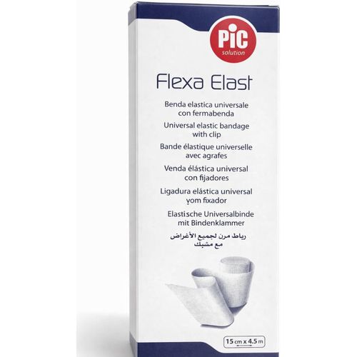 Flexa Elast Benda Elastica Bianca Misura 15cmx4.5m, 1 Pezzo