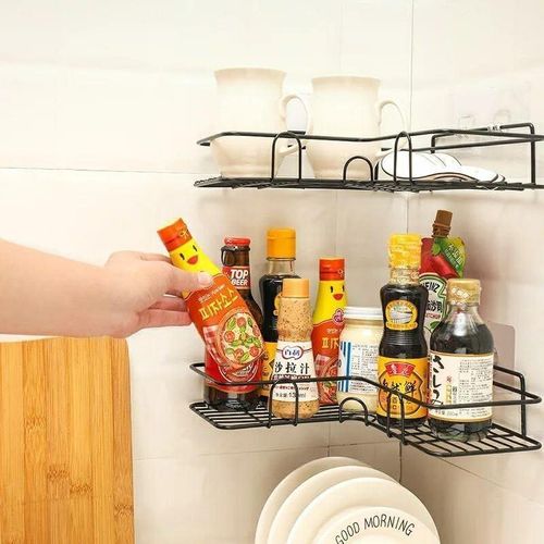 Kitchen Bathroom Wall Mounted Multi - Purpose Corner Shelf, Soap Storage Rack, Shower Shelf, Bathroom Holders & Shelves