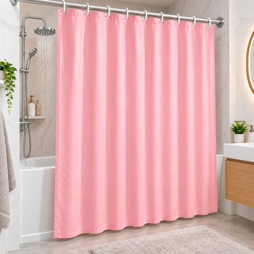 Water-resistant bathtub curtain prevents water splashing and keeps the bathroom dry. Modern, stylish design (180 * 180 cm)