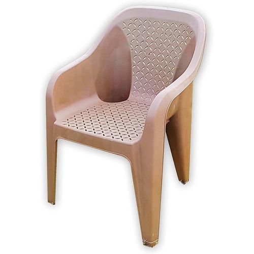 Garden Geometric Gray Plastic Elephant Back Armless Chair for Relaxing, Dining in Garden Bahaa